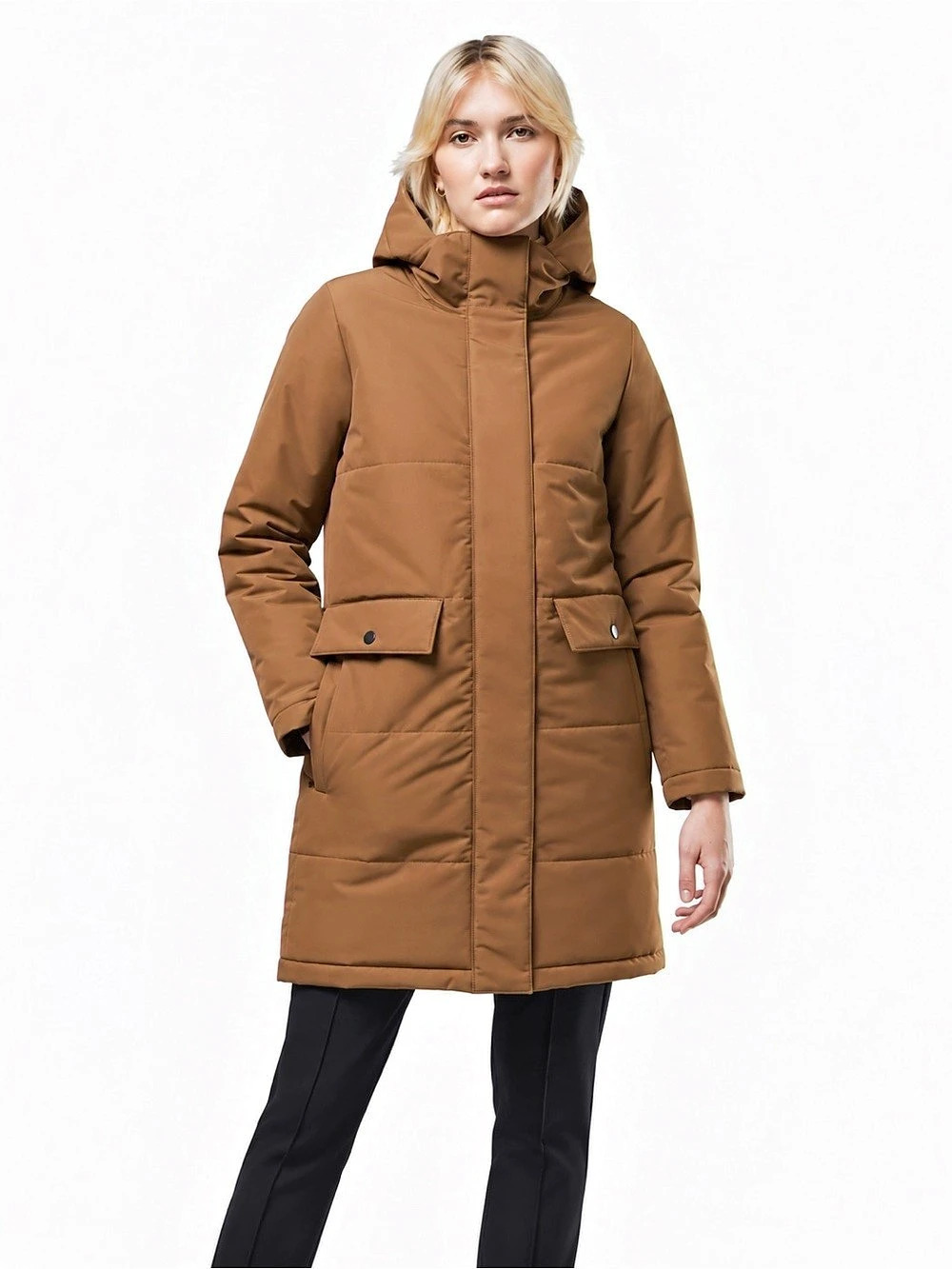 Quartz Co. Chloe Down Parka Brown Size L - Like New
